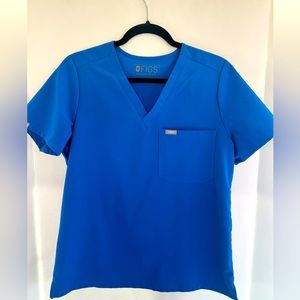Figs royal blue Catarina basic top